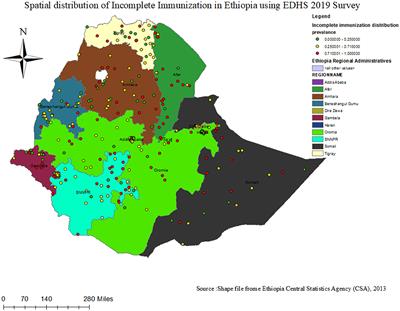 Mapping geographical inequalities of incomplete immunization in Ethiopia: a spatial with multilevel analysis